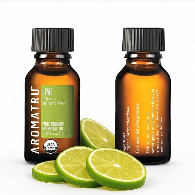 AromaTru Arise Essential Oil Kit – Grapefruit, Lime, Citronella, and Spearmint – Organic & Wildcrafted – ISO Certified – No Synthetic Fillers – Ethically Sourced