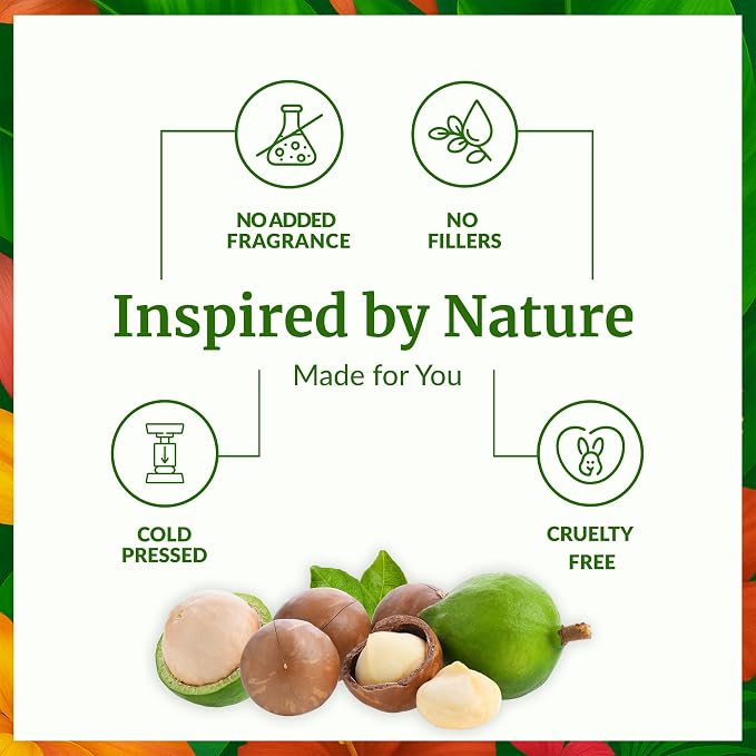 SVA Macadamia Seed Oil Organic - 4 Fl Oz – 100% Natural Cold Pressed Organic Macadamia Oil - for Face, Skin Care, Hair Care, Scalp Massage & Body Massage – Carrier Oil with Dropper