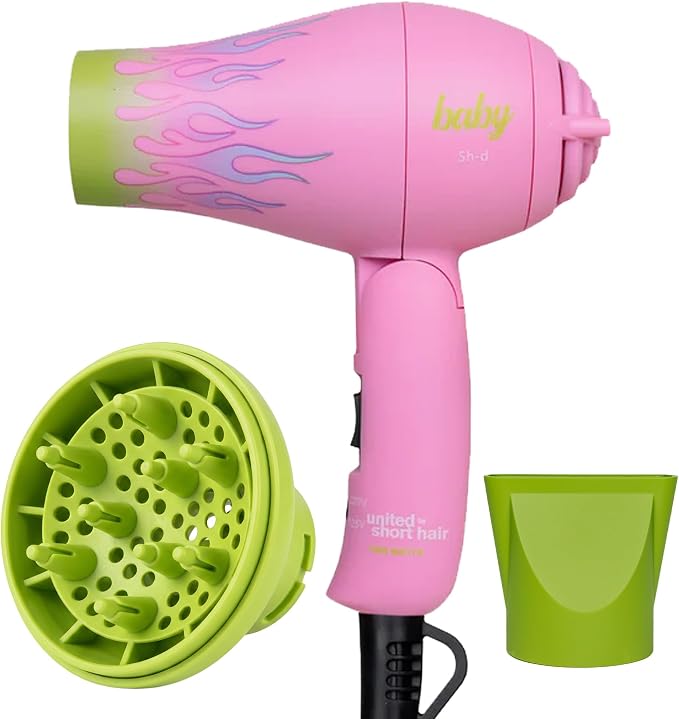 Travel Hair Dryer – Lightweight, Portable Dual Voltage Mini Blow Dryer for Women and Men with Foldable Handle, Nozzle and Diffuser | Works on Short and Long Hair