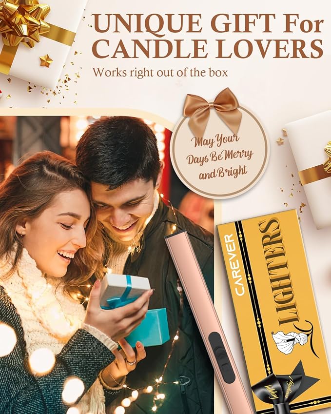 Electric Lighters for Women and Men - Rechargeable Plasma Lighter Flameless Windproof Candle Lighter Grill Gifts for Adults, Wife, and Girls