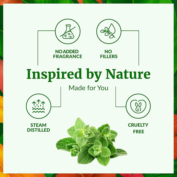 SVA Oregano Essential Oil – 16 Fl Oz – 100% Natural Oregano Oil - for Diffuser, Hair Care, Face, S-kin Care, Aromatherapy, Scalp and Body Massage, Soap and Candle Making
