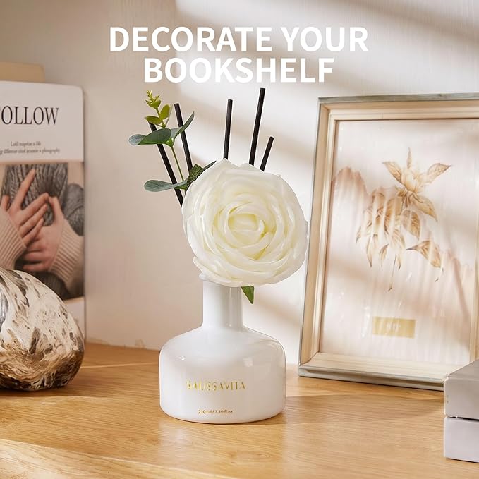 Reed Diffusers Set, 7.10 oz Clean Linen Scented Diffuser with 7 Sticks, Long Lasting Home Fragrance for 120 Days, Perfect for Bathroom, Shelf Decor, Air Fresheners