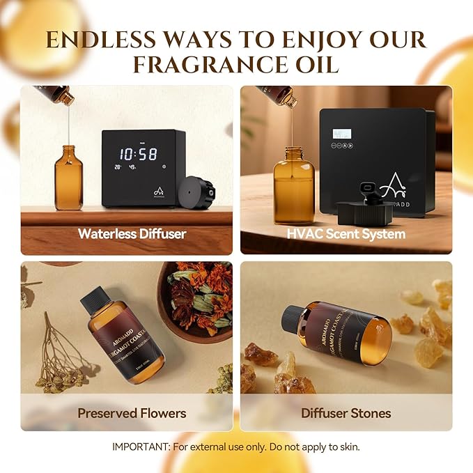 AROMADD AROMADD Bergamot Coastal Hotel Diffuser Oil Inspired by Luxury Hotel Collection Scent, Premium Fragrance Oil for Waterless Diffusers, Cold Air & HVAC Diffusers, Long-Lasting,3.38 fl oz(100 mL)