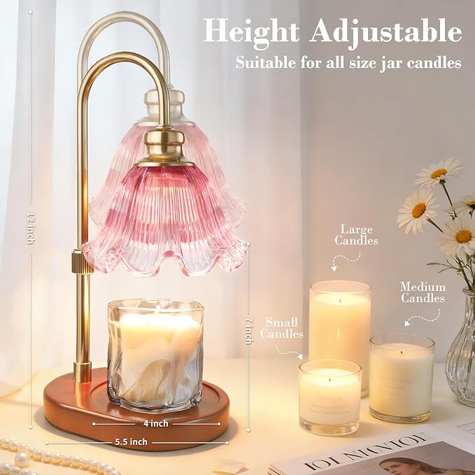 Candle Warmer Lamp with Timer, Christmas Decorations Indoor, Birthday Gifts for Women Mom, Warming Gifts for Office, Dorm, Apartment & New Home Decor