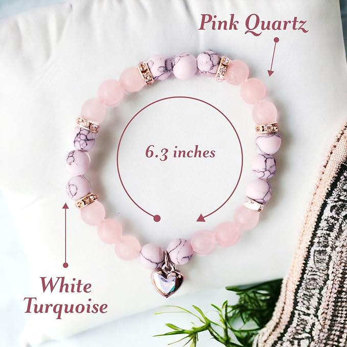 Best Mom Ever Candle & Bracelet Gift Set – Mothers Day Candle Gift for Mom from Daughter Son Kids Husband, Pink Quartz Healing Bracelet, 9oz Lavender & Sage Soy Wax, 50 Hour Burn, Birthday