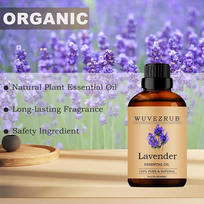 Lavender Essential Oils, 60ML Pure and Natural Essential Oil for Aromatherapy Diffuser - Lavender /2 Fl Oz