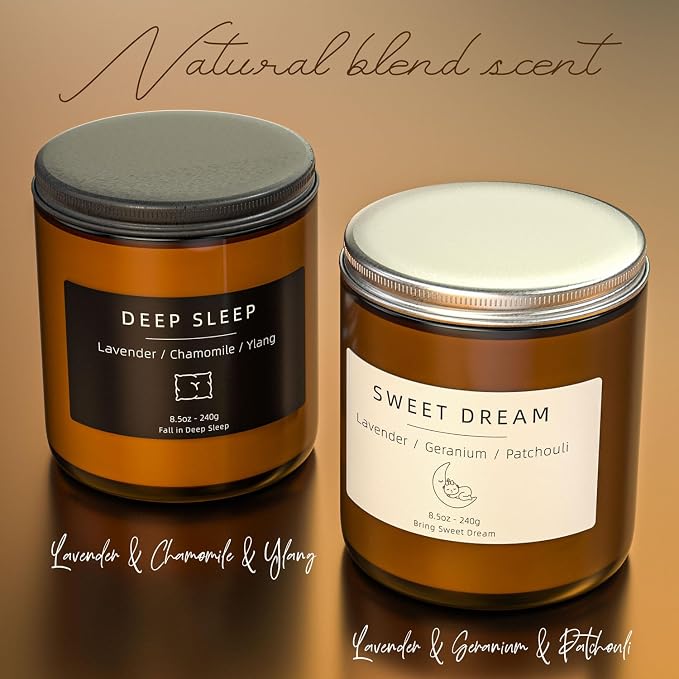 Scented Candles, BOYUJK Candles for Home, Scented Candle Set for Stress Relief and Promote Sleep, Candle Gifts for Women and Men (1.1lb, 480g)