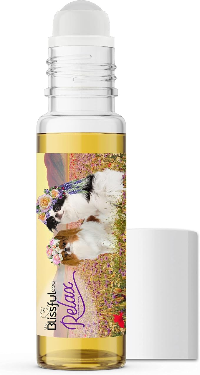 The Blissful Dog Japanese Chin Relax Roll-ON Aromatherapy for Dogs - Anxiety Relief for Dogs, 0.45-ounce roll-on
