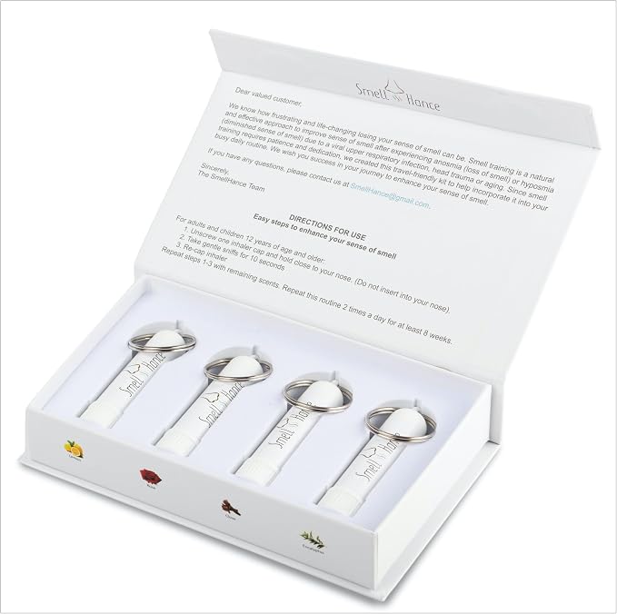Smell Training Kit for Loss of Smell- 4 Pack Aromatherapy-Inhaler Set-Anosmia