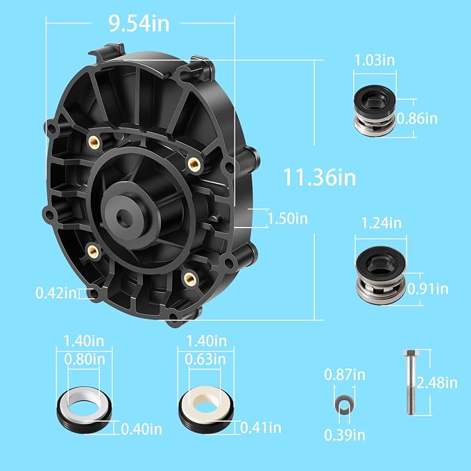 R0445200 Backplate for Zodiac Jandy Pool and Spa Pumps ePump, Stealth, PlusHP, Waterfall, MaxHP, Model JEP, SHPF/SHPM, PHPF/PHPM, SWF, MHPM