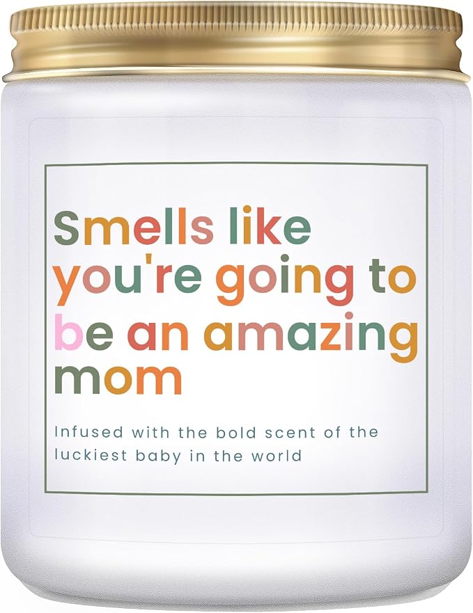 New Mom Gifts, Gift for New Moms, Mothers Day Gifts for Mom, Mothers Gift After Birth -7 OZ Lavender Soy Wax Candle
