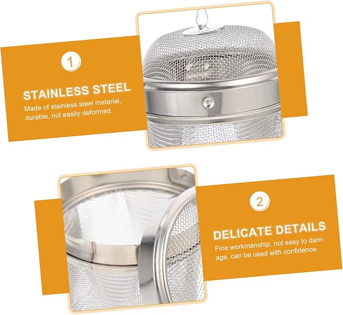 PRETYZOOM 2pcs Stainless Steel Jewelry Cleaning Basket Practical Watch Jewelry Cleaner Fine Mesh Tea Infuser Balls for Home Restaurant and Tearoom Use