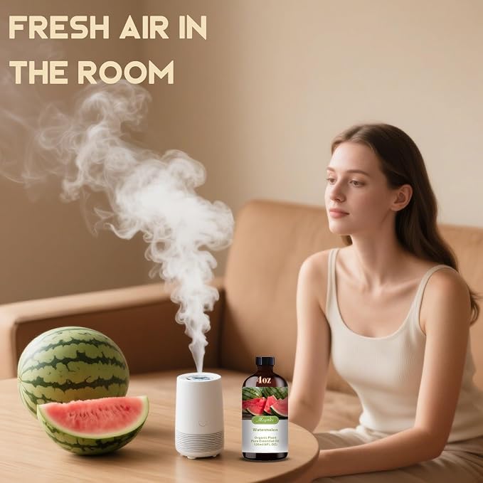 Watermelon Essential Oil, Watermelon Oil for Diffuser, Humidifier, DIY Candle, Soap, Fresh Scent, Summer, Gift Ready,Watermelon Fragrance Oil - MLYNKL Essential Oils (4.33 fl oz / 130ml)