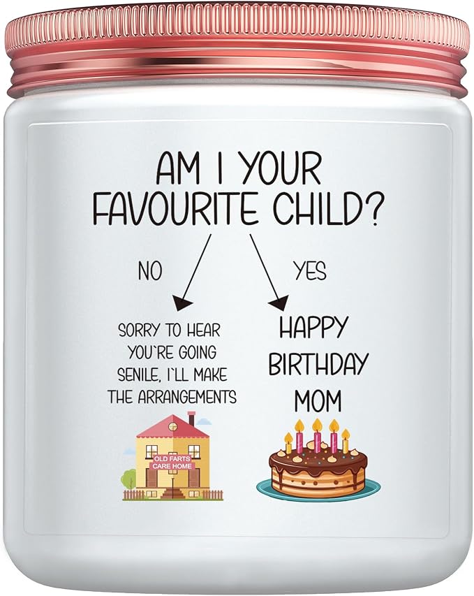 Funny Birthday Gifts for Mom - Mom Gag Birthday Gifts from Son or Daughter, Best Birthday Presents Ideas for Mom, Happy Birthday Decorations, Lavender Candle