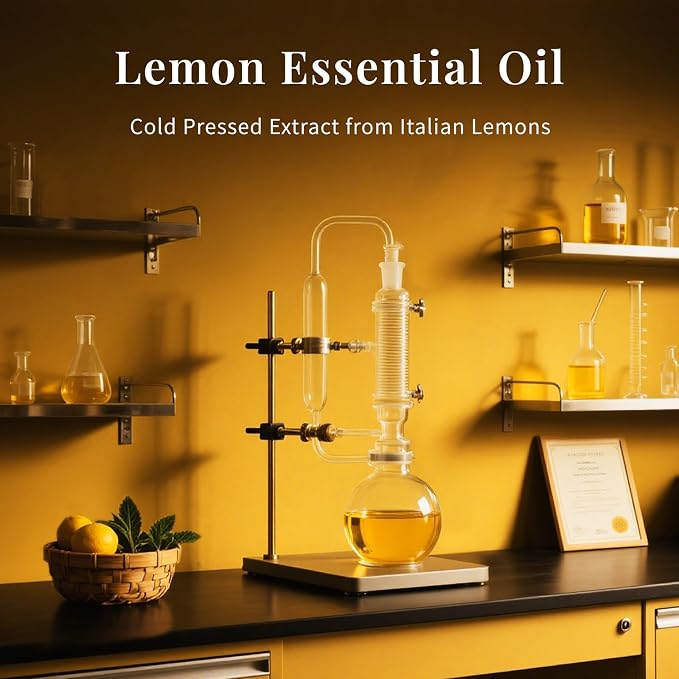 SU JUABA Lemon Essential Oil 4 Fl Oz,=for Cleaning, Diffuser, Skin Care, Aromatherapy- 118ML