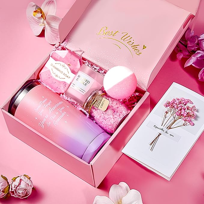 BodyRefresh Birthday Gifts for Women Self Care Gifts for Her, Gift Baskets Care Package Gift Set Get Well Soon Gift for Women Happy Birthday Gift Ideas Spa Set for Adult Wife Grandma