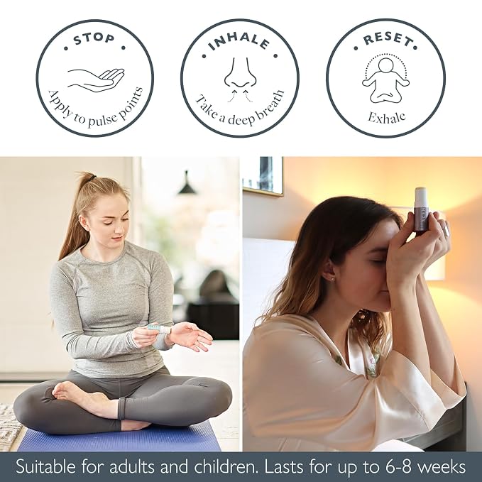 Scentered Aromatherapy Balm Sticks for Sleep & Meditation - Roll On Essential Oil Blends of Oud, Lavender, Ylang Ylang - Aromatherapy Gifts for Women - Sleep Well & Escape