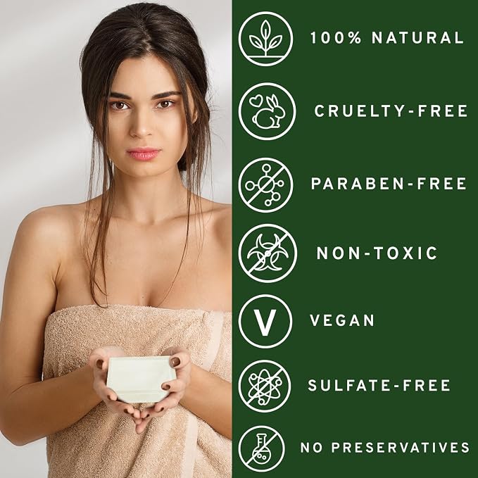 Herblov Tea Tree Oil Soap Bar for Face & Body, 4oz –All Natural Remedy Skin Cleanser – Pure Essential Oil Infused Skincare Cleansing Soap for Dirt & Acne - Tea Tree Face & Body Wash Made in USA