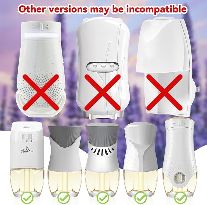 Plug In Air Fresheners for Home – 12 Pack Scented Refills with 1 Plug In Warmer – Linen, Lavender, Vanilla, Summer Fresh Air Freshener, Odor Eliminator for Bathroom, Room, House