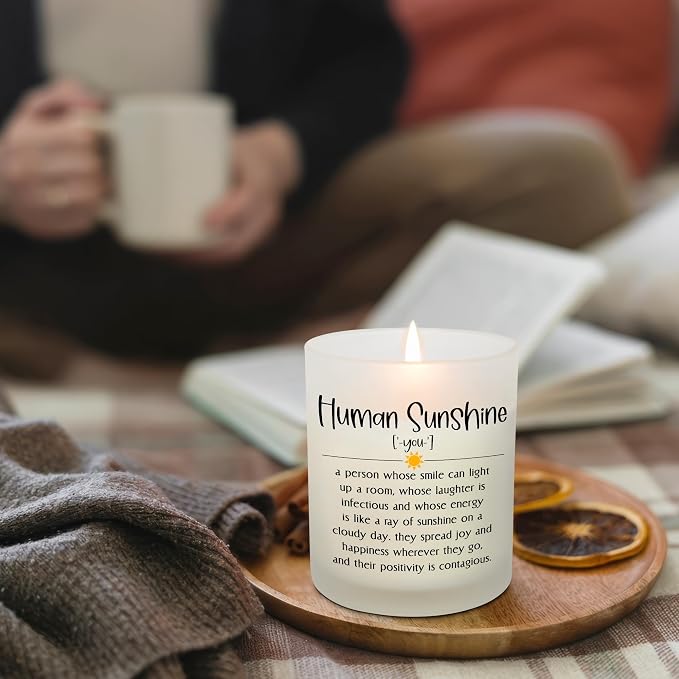 OASSIE Thank You Gifts for Women - Vanilla Lavender Candle 10 oz - Inspirational Birthday Teachers Day Nurses Week Teacher Appreciation Gifts for Women Friends Coworkers, Retirement Gift for Woman