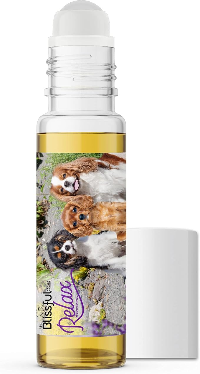The Blissful Dog Cavalier King Charles Spaniel Relax Roll-ON Aromatherapy for Dogs - Anxiety Relief for Dogs