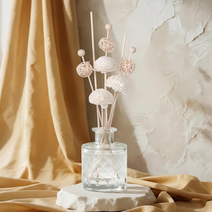 50 Pcs Reed Diffuser Sticks Rattan Flower Reed Fragrance Diffuser Set Diffuser Sticks for Office Home Decor