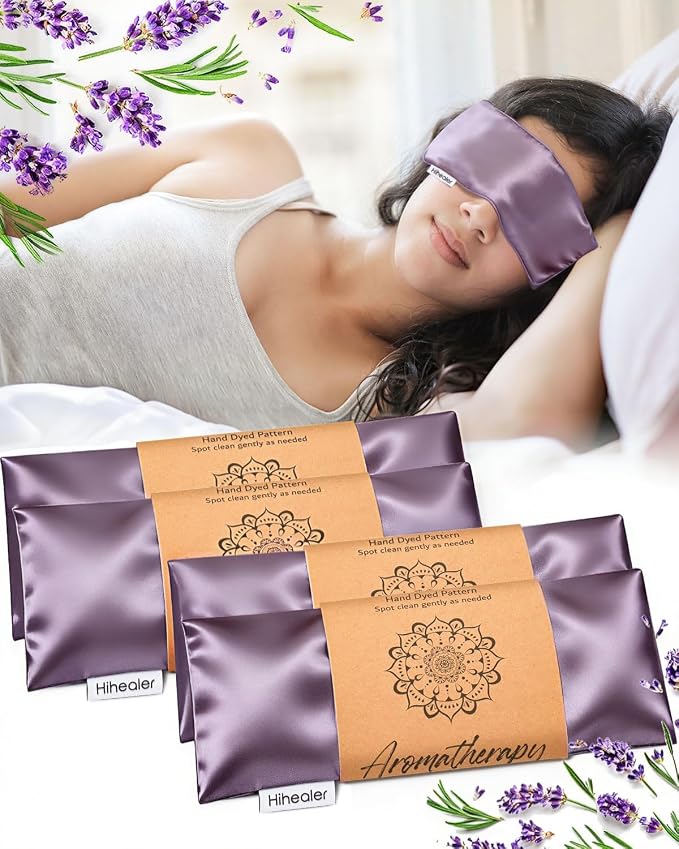 Christmas Weighted Eye Mask for Sleeping, Lavender Aromatherapy Microwave Hot Eye Mask- Moist Heat Eye Compress, Eye Pillow for Yoga, Meditation, and Headache Relief, Relaxation Xmas Gift for Women