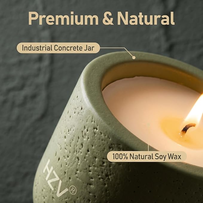 Manly Stress Relief Scented Candle for Men, Soy Wax Moss Forest Aroma Candle, 25H Long Lasting Clean Burning for Relax Meditation Yoga Spa, Unique Candle Gifts for Father Husband Boyfriend