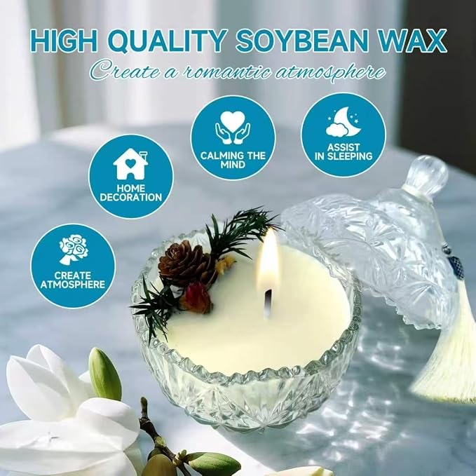 Magnolia Candle, 7oz Jar Scented Candles Gift for Women, Home Decor | Long Burning,Clean Soy Wax Jar Candle,Home Fragrance,Aroma,Thoughtful Gift for Holiday,Birthday,Mother's Day,Housewarming