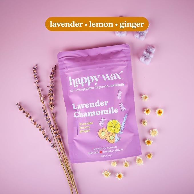 Happy Wax Spa Day Collection: Natural, Non-Toxic Scented Soy Wax Melts – Total 6oz Variety Pack: Eucalyptus Spearmint, Lavender Chamomile, Seagrass & Sage