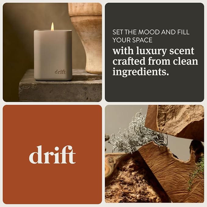 Drift White Pumpkin Scented Premium Candle - 60 Day Burn Time - 10.5 oz