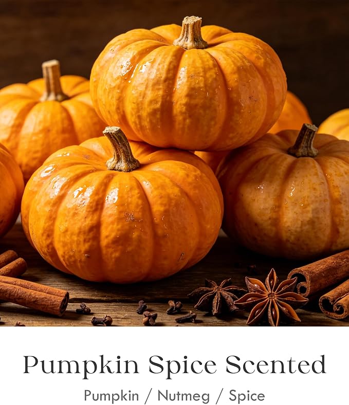 AOOVOO Pumpkin Spice Candle - 3 Wick 12oz Large Fall Candle, Soy Wax Strong Scented Candle Non Toxic, Long Lasting Candles for Home, Aromatherapy Autunm Candles Gift for Women Men