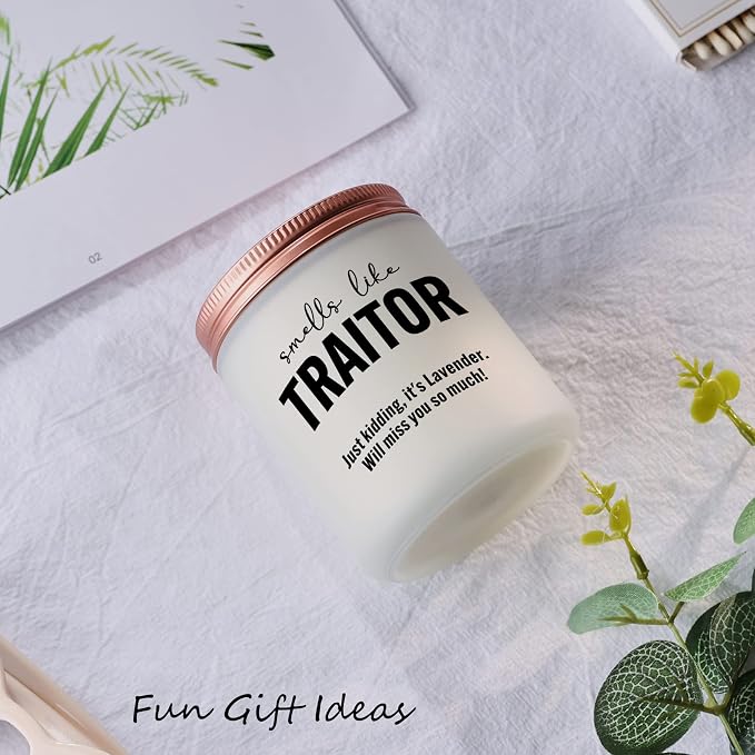 Funny Farewell Gift for Coworker - Unique Leaving, Goodbye, New Job, Good Luck Candle Gifts for Women, Boss, Employee - Friend Neighbor Moving Away Housewarming Gifts for New House