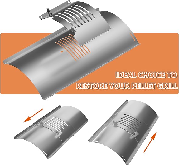 PB1285KC Combo Grill Replacement Parts, Flame Broiler Slide Cover & Bottom for Pit Boss Accessories, Pitboss Heat Deflector Diffuser for Pit Boss Platinum KC Combo/Charleston 1020 Combo Pellet Smoker