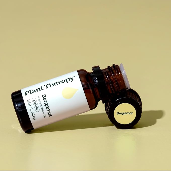 Plant Therapy Bergamot Essential Oil 10 mL (1/3 oz), 100% Pure, Undiluted, Uplifting, Fresh Sent for Aromatherapy and Clear Skin
