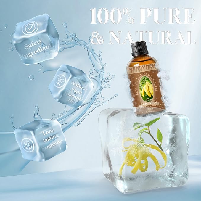 Ylang-Ylang Essential Oil 100ML - 100% Pure and Natural Therapeutic Grade Oils for Aromatherapy Diffuser - 3.4 Fl Oz/Ylang-Ylang