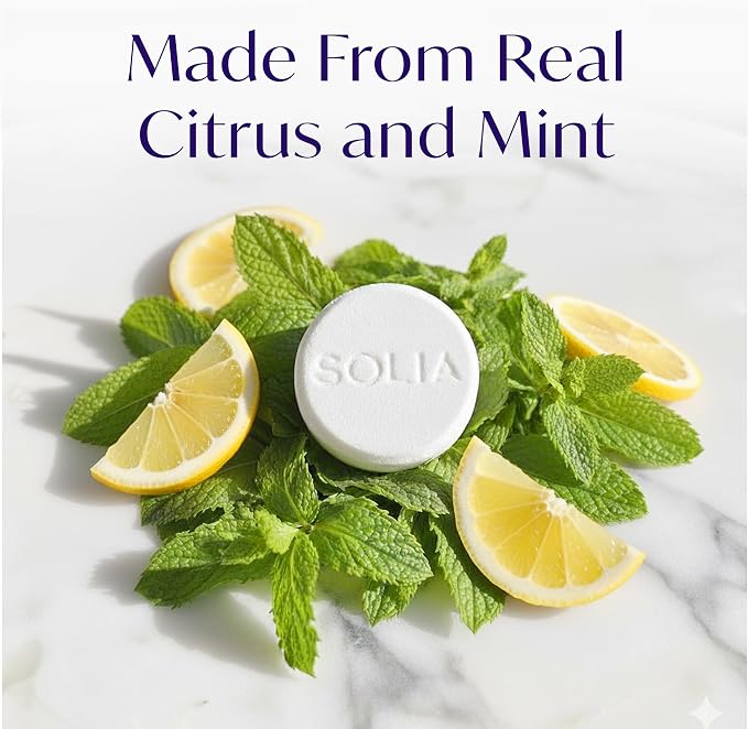 Solia Energizing Citrus Menthol Shower Steamers - Patent-Pending Real Essential Oil Menthol Shower Steamer Bombs, Spa Steamers Aromatherapy, 7-Pack