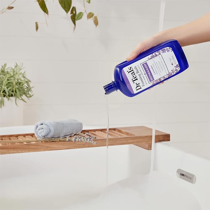 Dr Teal’s Foaming Bath with Pure Epsom Salt, Soothe & Sleep with Lavender, 34 Ounces (Packaging May Vary)