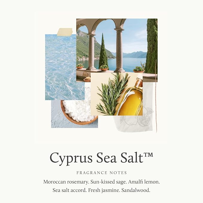 Thymes Pura Refills – 2 Pack of Oil Diffuser Scents – Long-Lasting Pura Diffuser Refills – Premium Home Fragrance – Notes of Rosemary, Sage, Lemon, Sea Salt & Jasmine (Cyprus Sea Salt, Pack of 2)
