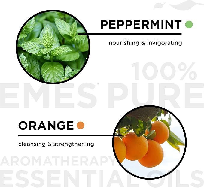 EMES Pure Essential Oil Gift Set | Natural Therapeutic Grade Oils for Diffuser, Skin Care, Massage, Home Fragrance, Humidifier, Aromatherapy | Proudly Made in The USA | 6 Pack