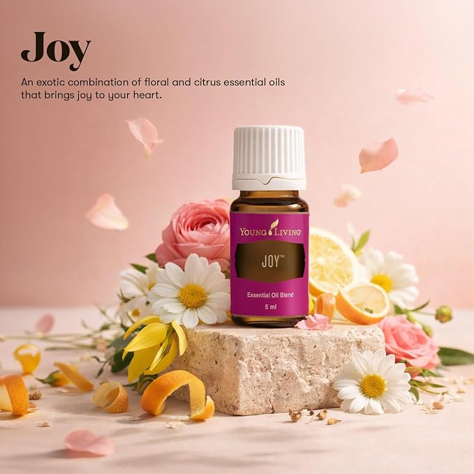 Young Living Joy Essential Oil Blend | 5 ml | Diffuse, Topical, or Natural Perfume | Floral & Citrus Aromatherapy | Soothing & Calming Aroma | Uplifting Spa-Like Scent