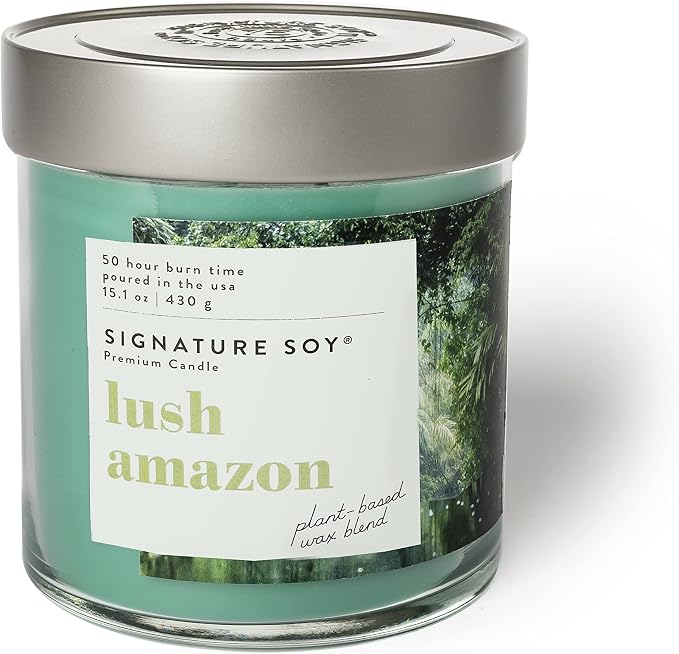 Signature Soy Lidded Lush Amazon Scented Candle