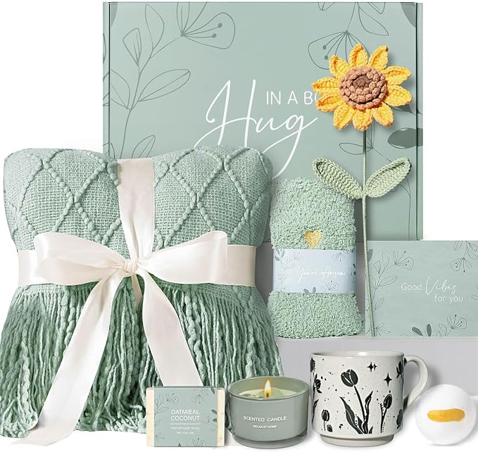 Get Well Gifts for Women Get Well Soon Gift Baskets for Women, Thinking of You Warm Spa Self Care Package After Surgery with Luxury Gift Baskets for Mom Wife Friend