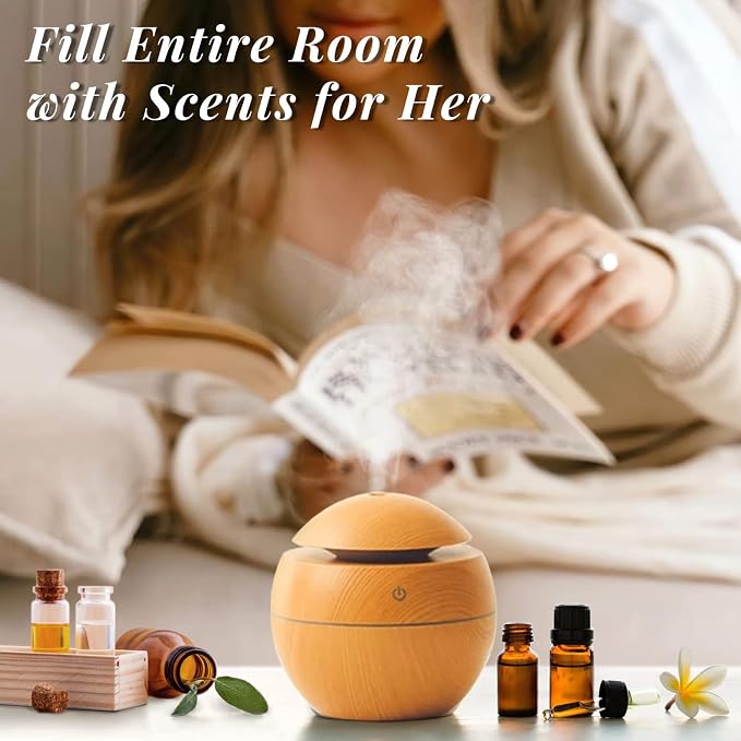 HIQILI Women Fragrance Oil 6x10ml, Essential Oils for Candle Scents Soap Making & Diffuser, Sweet Flowers Scented Oil Set for Aromatherapy Slime Wax Home Car