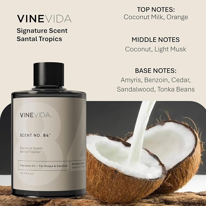 VINEVIDA [16oz] Scent No.84 Fragrance Oil for Candle Making and Soap Making - Premium Candle Scents for Soy Candles