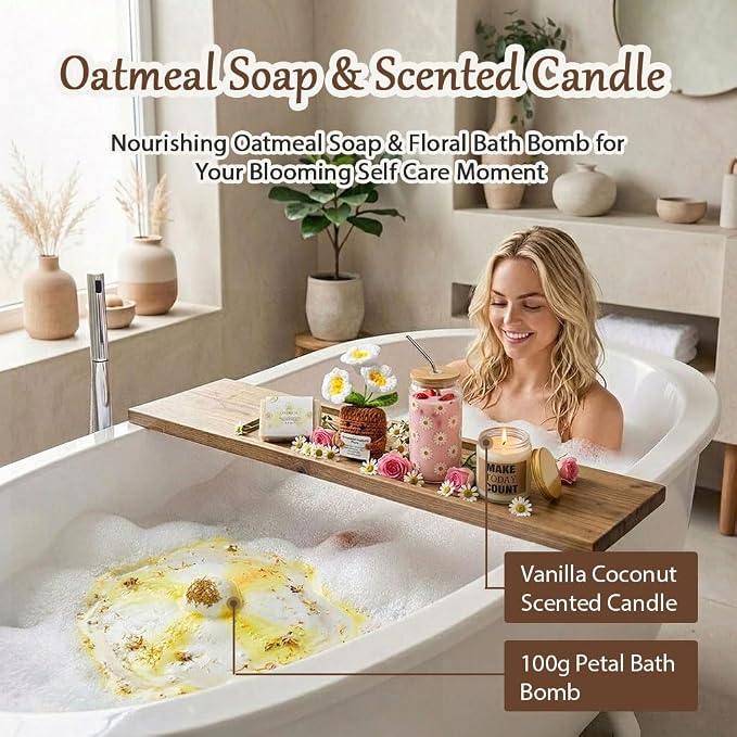 Thoughtful Meaningful Spa Gift Set, Women Care Package Ideal Birthday Get Well Soon Sympathy Gift for Mom Sister Daughter Teen Friend, Emotional Support Present for After Surgery Recovery
