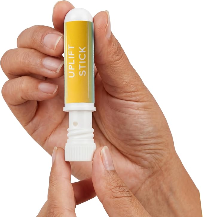 Uplift Nasal Sticks (4 Pack) - Natural Energy & Mood Boost Aromatherapy Inhaler with Citrus, Menthol & Jasmine Essential Oils