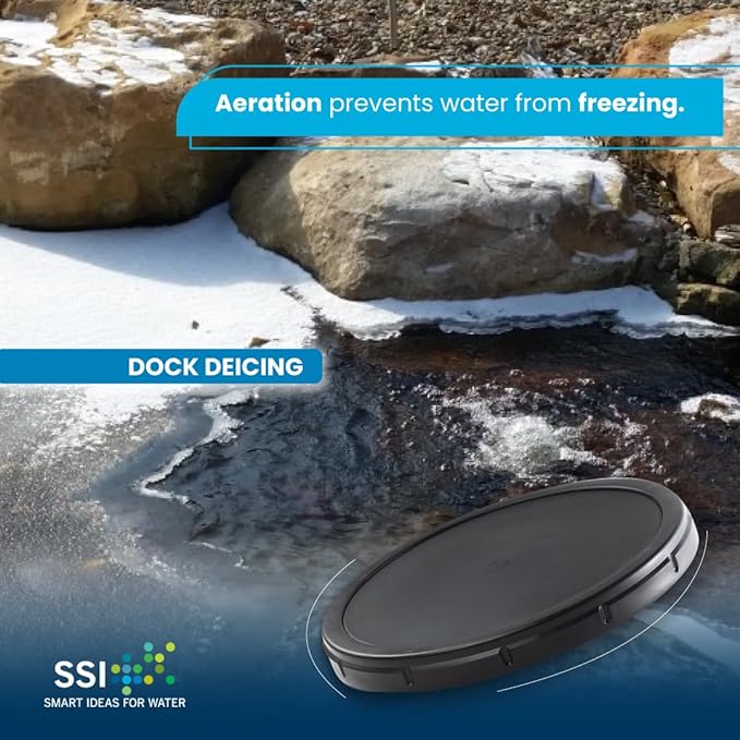 ECO350-E | 12” EPDM Fine Bubble Disc Diffuser - Aerators for ponds, Aquarium or Water Treatment | SSI Aeration Original (4 Pack)