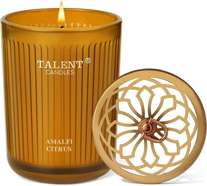 Jar Candles for Home Scented | Aromatherapy Candles Gifts for Women & Men | Natural Soy Candle | 8.4oz Traditional Style | Amalfi Citrus