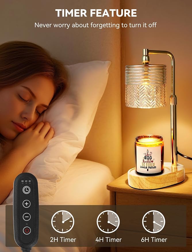 Candle Warmer Lamp with Timer, for Women Mom, House Warming Gifts New Home Decor, Wax Melt Warmer for Jar Candles